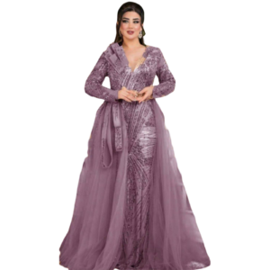 Robe de soirée élégante lilas