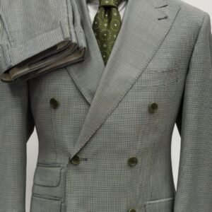 Costume Croisé Pied-de-Poule