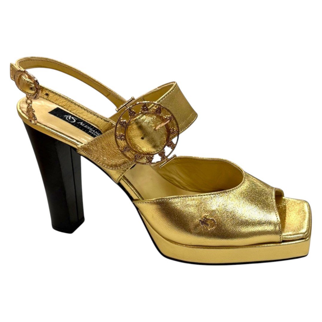 Sandales Boucle Rond Doré – Image 5