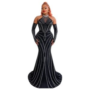 Robe Soireüe Noir Saphir